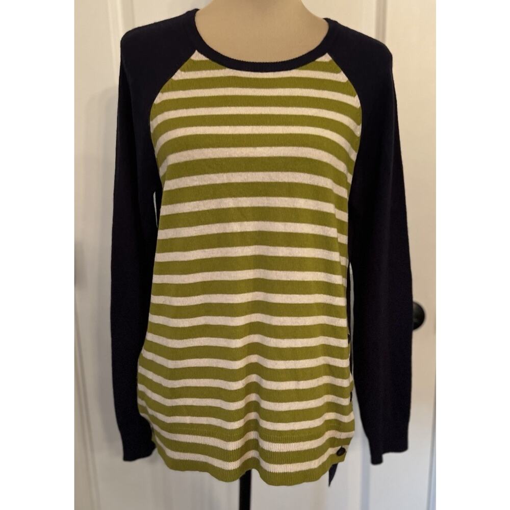 J Crew Sweater Womens Medium Elbow Patch Wool Blend Knit Lightweight Preppy
